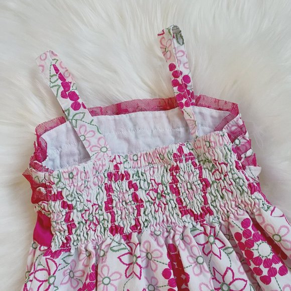 Penelope Mack pink flower print ruffle dress sz 3T - Picture 5 of 7